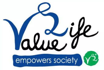Logo van Value2life, empowers society